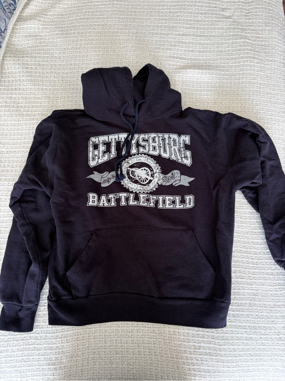 Gettysburg Battlefield Navy Graphic Hoodie